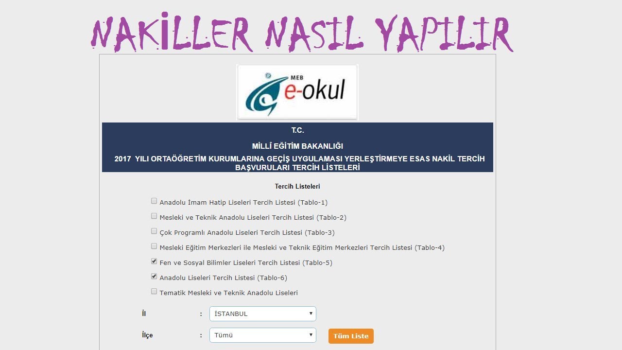 Lisede Nakil Islemleri Nasil Yapilir 7fikir